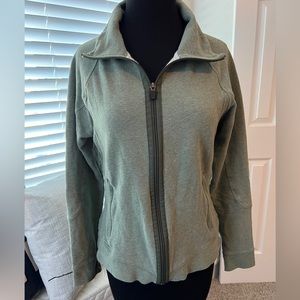 HORNY TOAD EUC! WOMEN’S FULL ZIP UP LIGHTWEIGHT SWEATSHIRT IN SAGE GREEN SIZE M